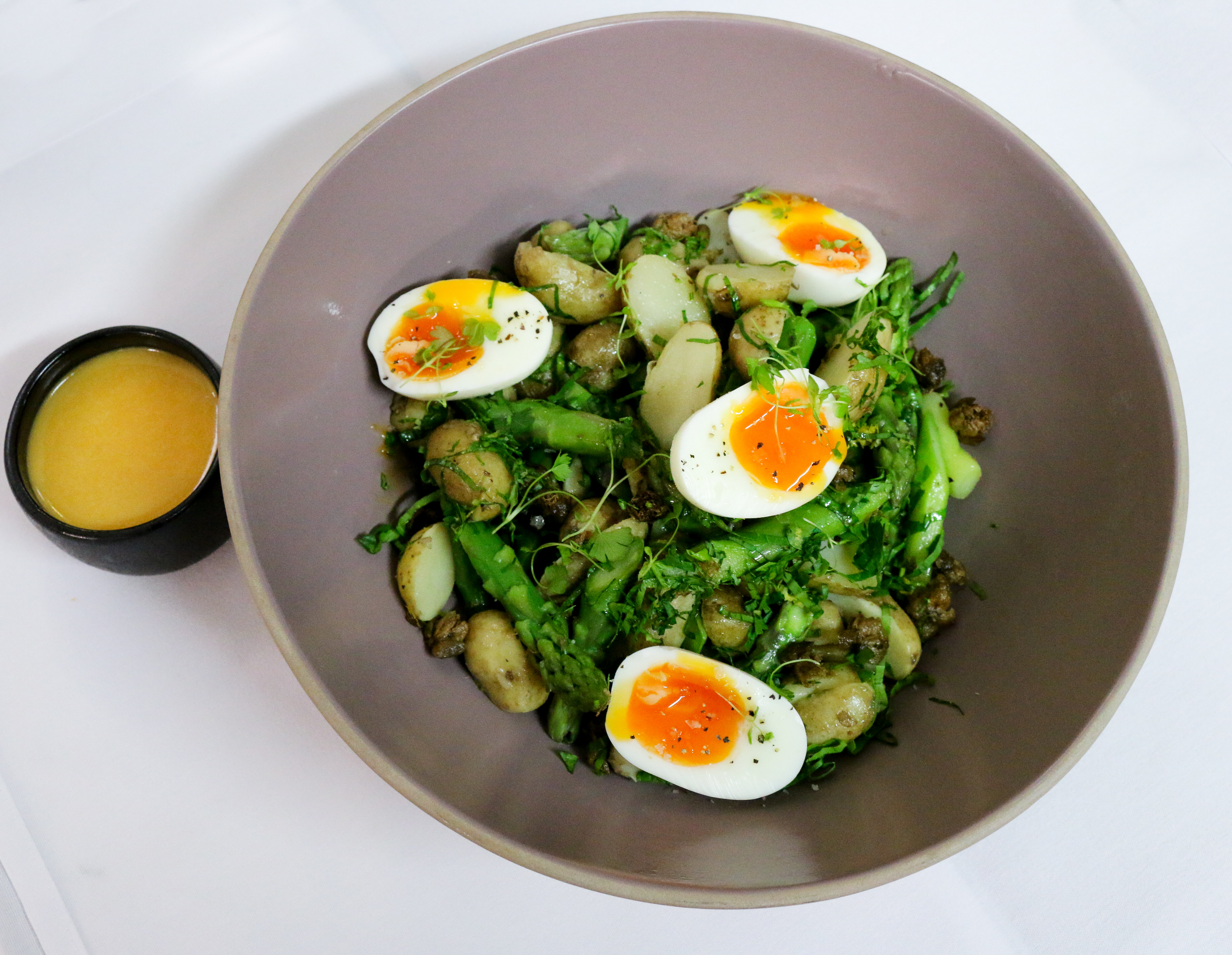St Helier Salad - bread & honey